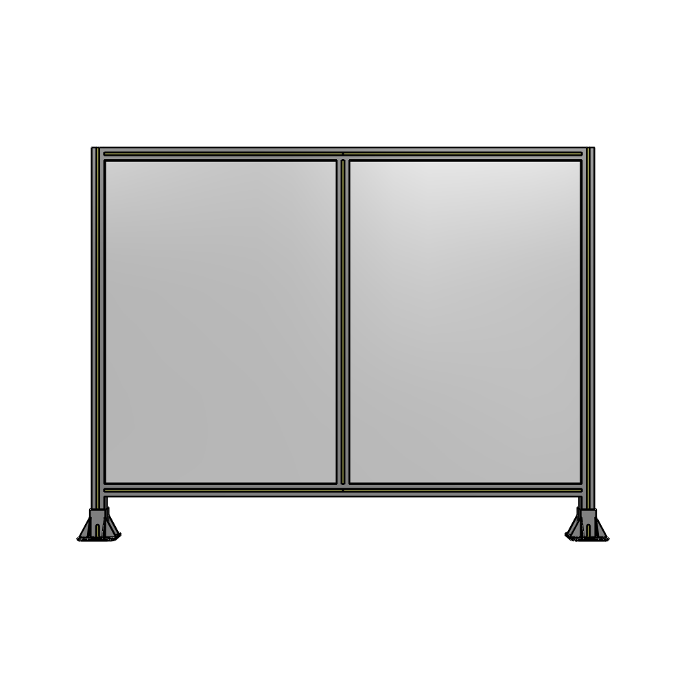 B3-1400-1800-0150-ZYPFA DOUBLE PANEL-LEG ON EACH SIDE  1400MM X 1800MM  1/4" POLYCARBONATE, FULLY ASSEMBLED