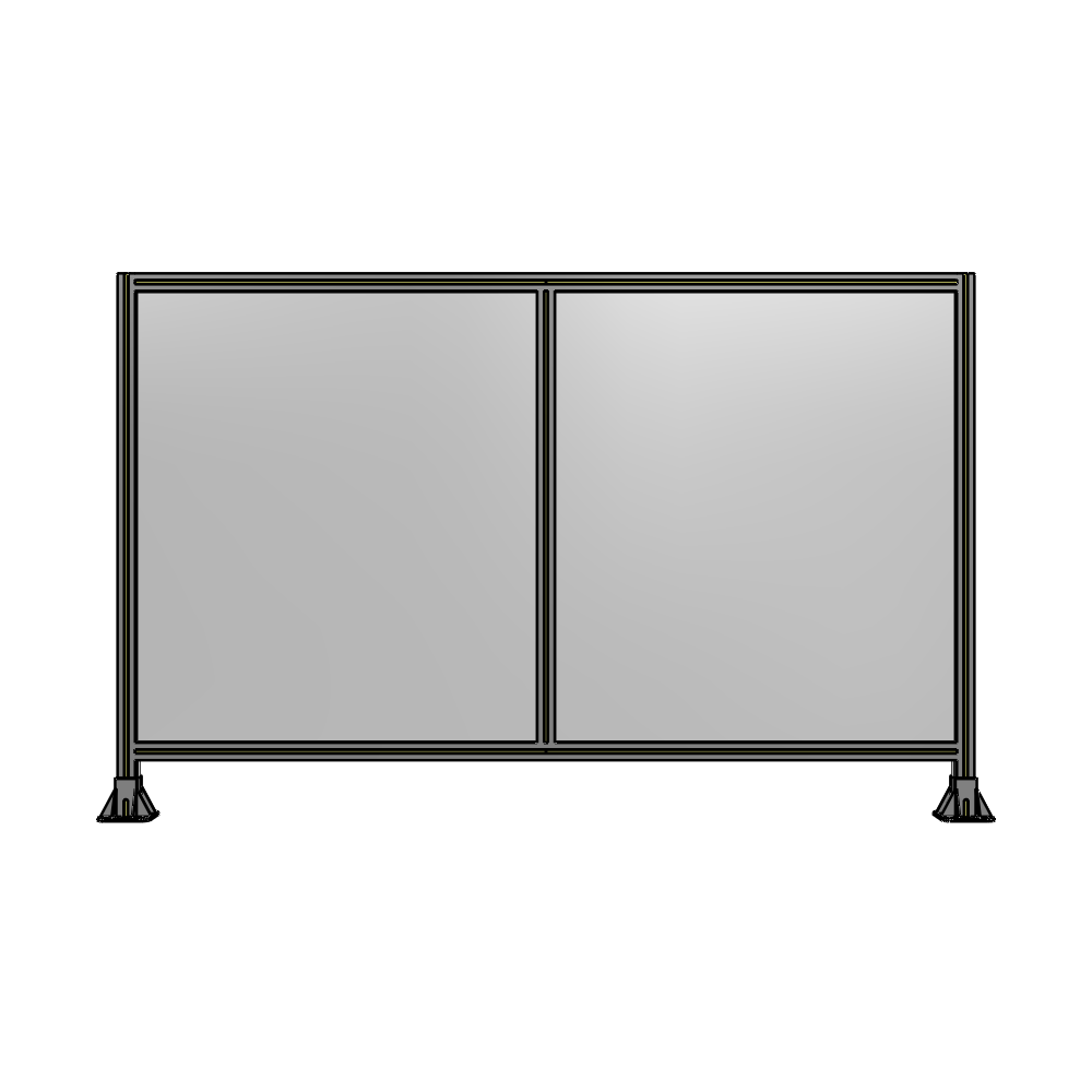 B3-1400-2200-0150-ZYPFA DOUBLE PANEL-LEG ON EACH SIDE  1400MM X 2200MM  1/4" POLYCARBONATE, FULLY ASSEMBLED