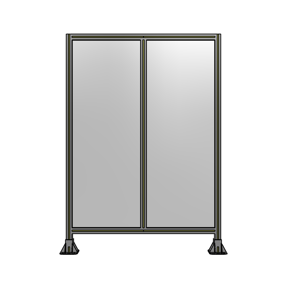 B3-1700-1200-0150-ZYPFK DOUBLE PANEL-LEG ON EACH SIDE 1700MM X 1200MM  1/4" POLYCARBONATE, FULLY ASSEMBLED