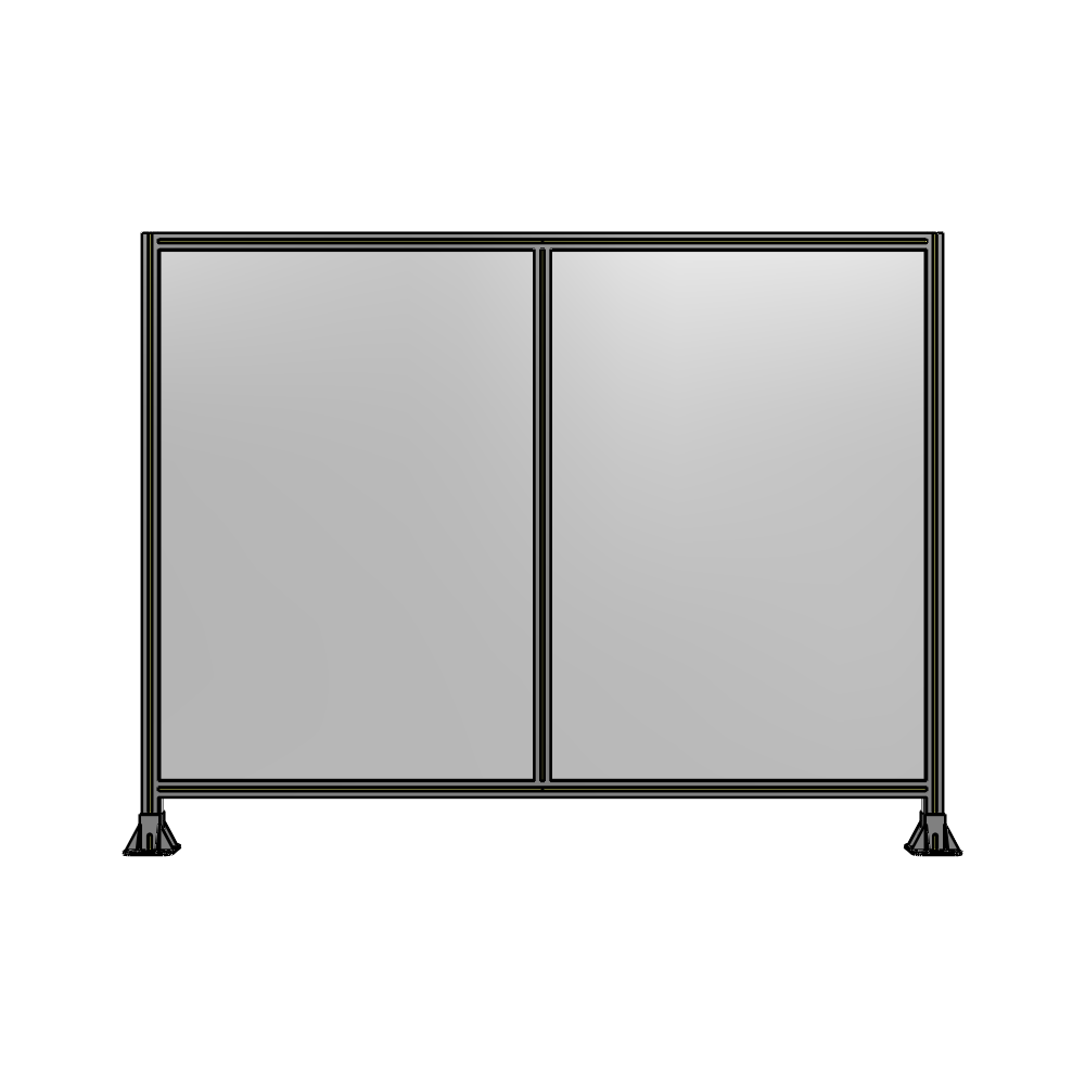 B3-1700-2200-0150-ZYPFA DOUBLE PANEL-LEG ON EACH SIDE 1700MM X 2200MM 1/4" POLYCARBONATE, AS A KIT