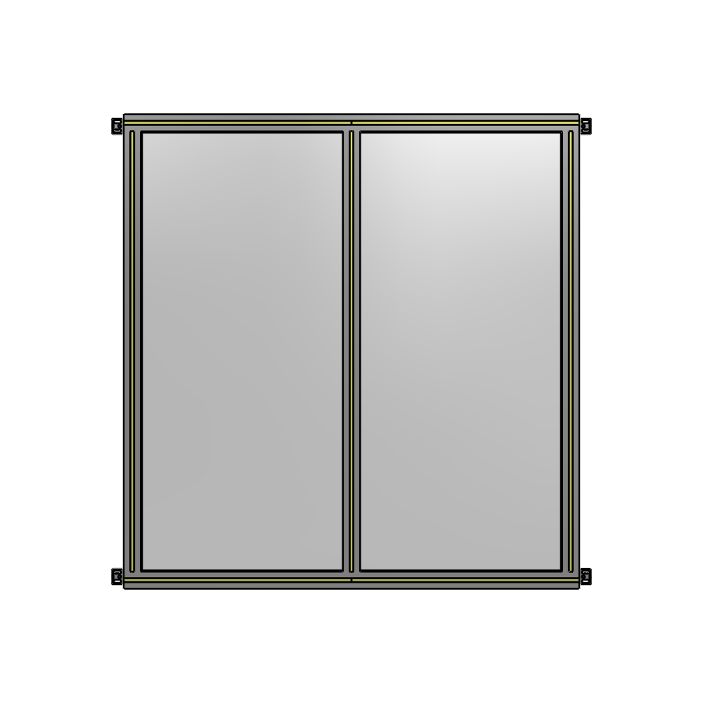 B4-1400-1200-0150-HYPZK DOUBLE PANEL-NO LEGS, HINGE CONNECTORS 1400MM X 1200MM  1/4" POLYCARBONATE, ASSEMBLED