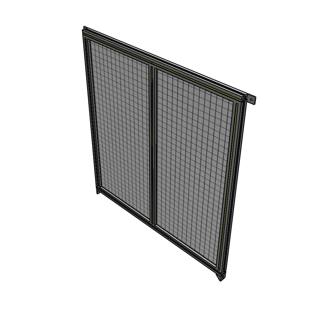 B4-1400-1200-0150-TYMZK DOUBLE PANEL-NO LEGS, TIE PLATE AND ANGLE CONNECTORS 1400MM X 1200MM  1" MESH, FULLY ASSEMBLED