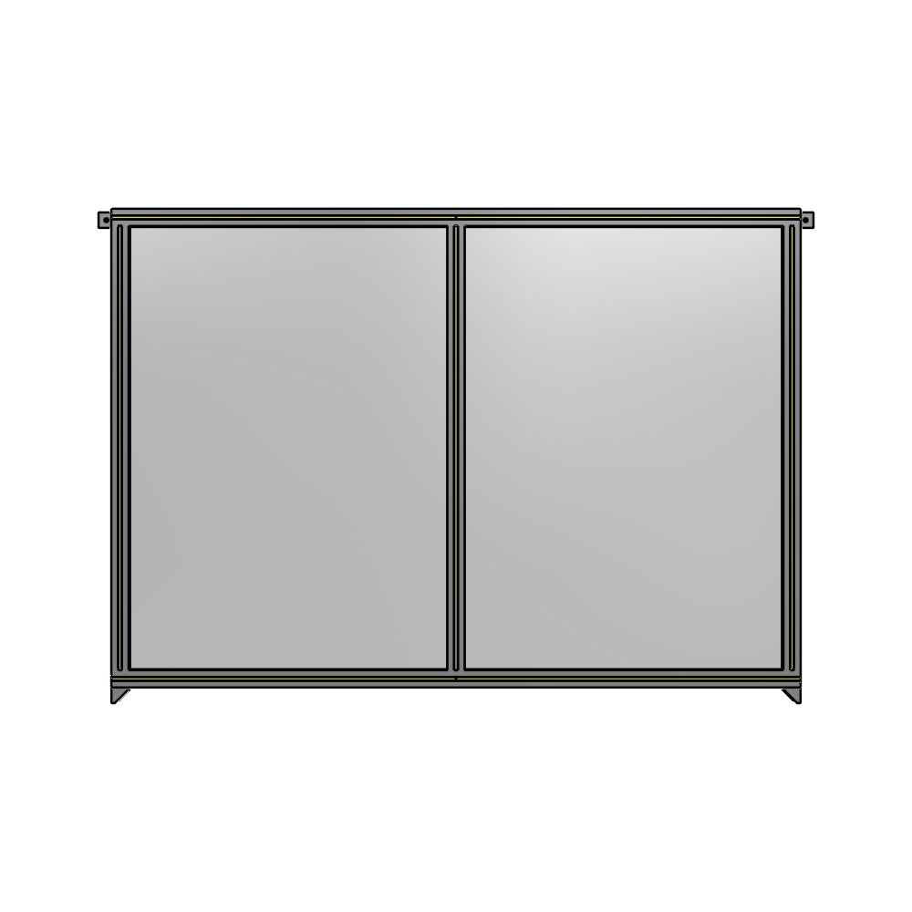 B4-1400-1800-0150-TYPZA DOUBLE PANEL-NO LEGS, TIE PLATE AND ANGLE CONNECTORS 1400MM X 1800MM 1/4" POLYCARBONATE, AS A KIT