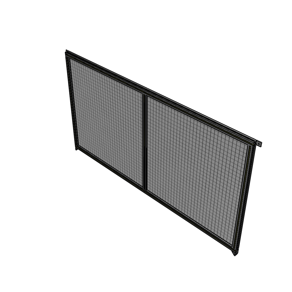 B4-1400-2400-0150-TYMZA DOUBLE PANEL-NO LEGS, TIE PLATE AND ANGLE CONNECTORS 1400MM X 2400MM 1" MESH, FULLY ASSEMBLED