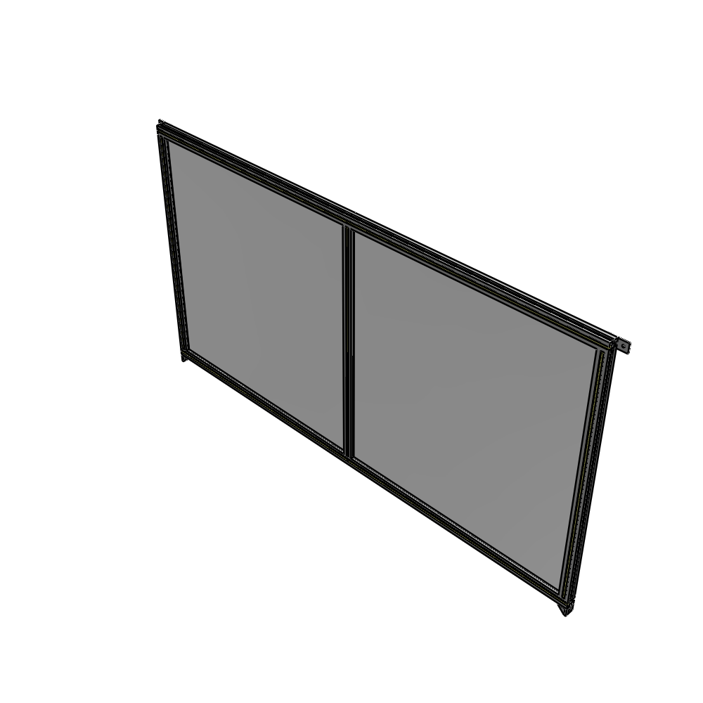 B4-1400-2400-0150-TYPZA DOUBLE PANEL-NO LEGS, TIE PLATE AND ANGLE CONNECTORS 1400MM X 2400MM  1/4" POLYCARBONATE, ASSEMBLED