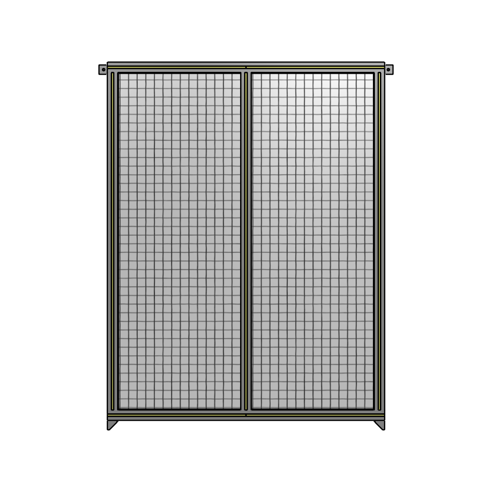 B4-1700-1200-0150-TYMZA DOUBLE PANEL-NO LEGS, TIE PLATE AND ANGLE CONNECTORS 1700MM X 1200MM  1" MESH, FULLY ASSEMBLED