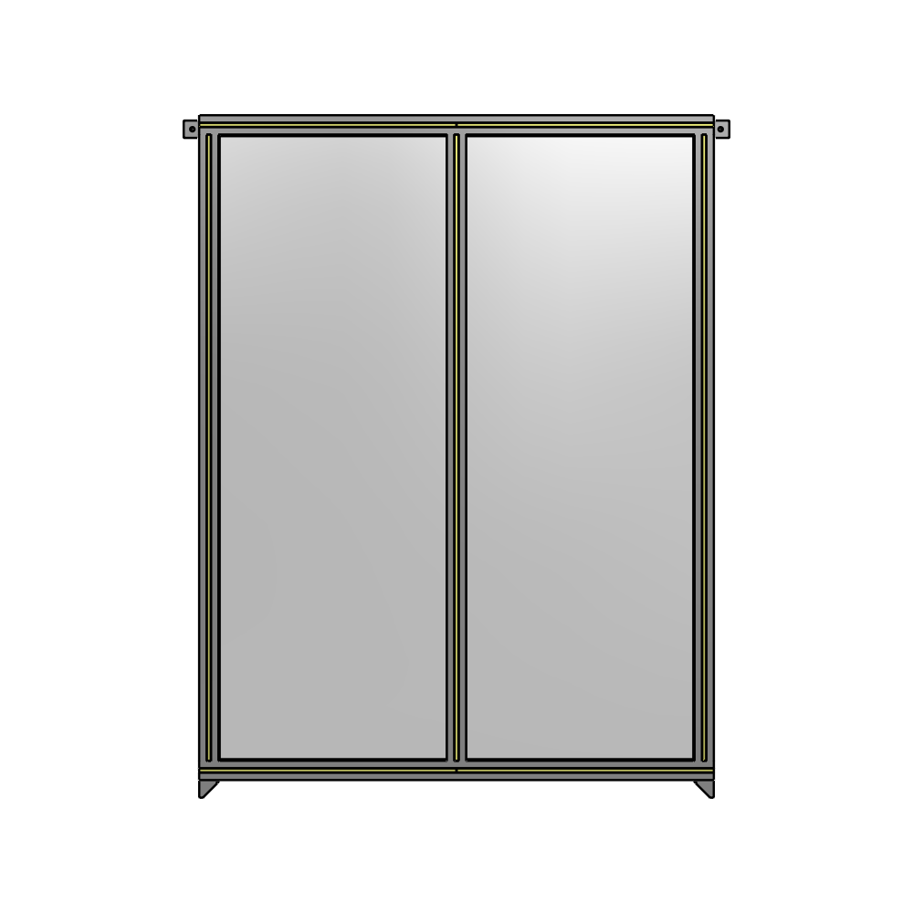 B4-1700-1200-0150-TYPZA DOUBLE PANEL-NO LEGS, TIE PLATE AND ANGLE CONNECTORS 1700MM X 1200MM  1/4" POLYCARBONATE, AS A KIT