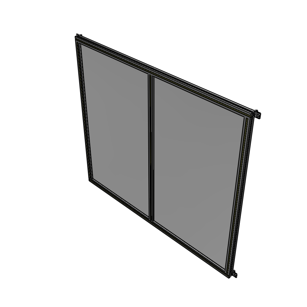 B4-1700-1800-0150-HYPZK DOUBLE PANEL-NO LEGS, HINGE CONNECTORS 1700MM X 1800MM 1/4" POLYCARBONATE, ASSEMBLED