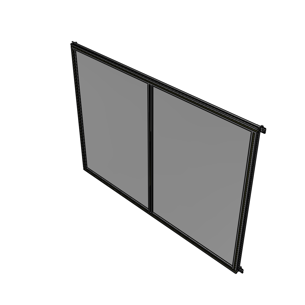 B4-1700-2200-0150-HYPZK DOUBLE PANEL-NO LEGS, HINGE CONNECTORS 1700MM X 2200MM  1/4" POLYCARBONATE, ASSEMBLED