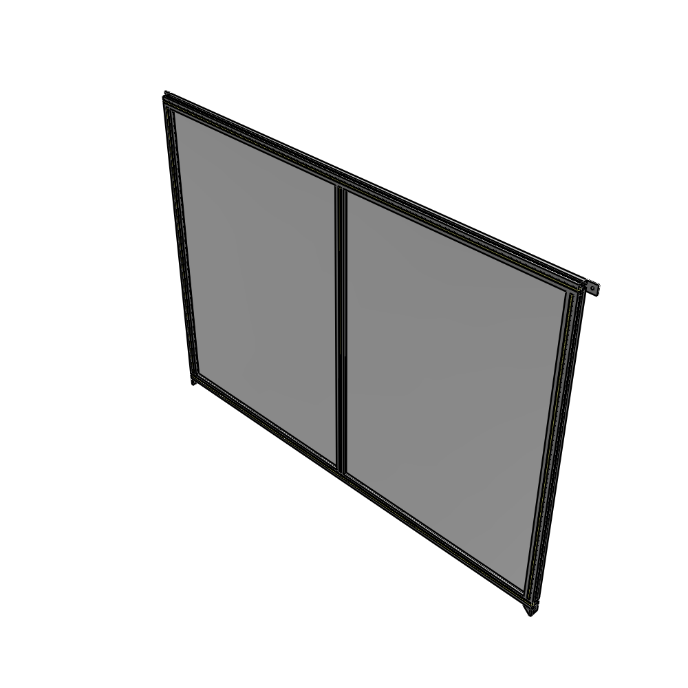 B4-1700-2200-0150-TYPZK DOUBLE PANEL-NO LEGS, TIE PLATE AND ANGLE CONNECTORS 1700MM X 2200MM  1/4" POLYCARBONATE, ASSEMBLED