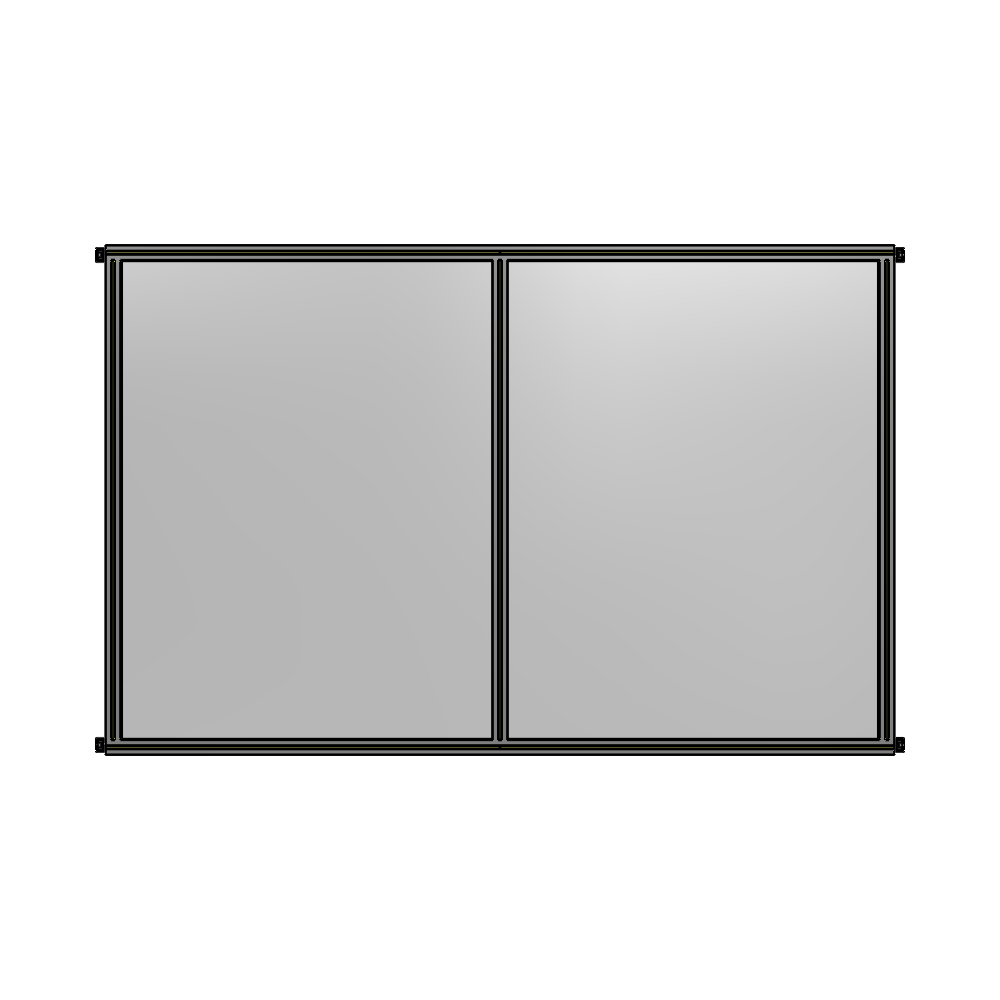 B4-1700-2400-0150-HYPZA DOUBLE PANEL-NO LEGS, HINGE CONNECTORS 1700MM X 2400MM  1/4" POLYCARBONATE, ASSEMBLED