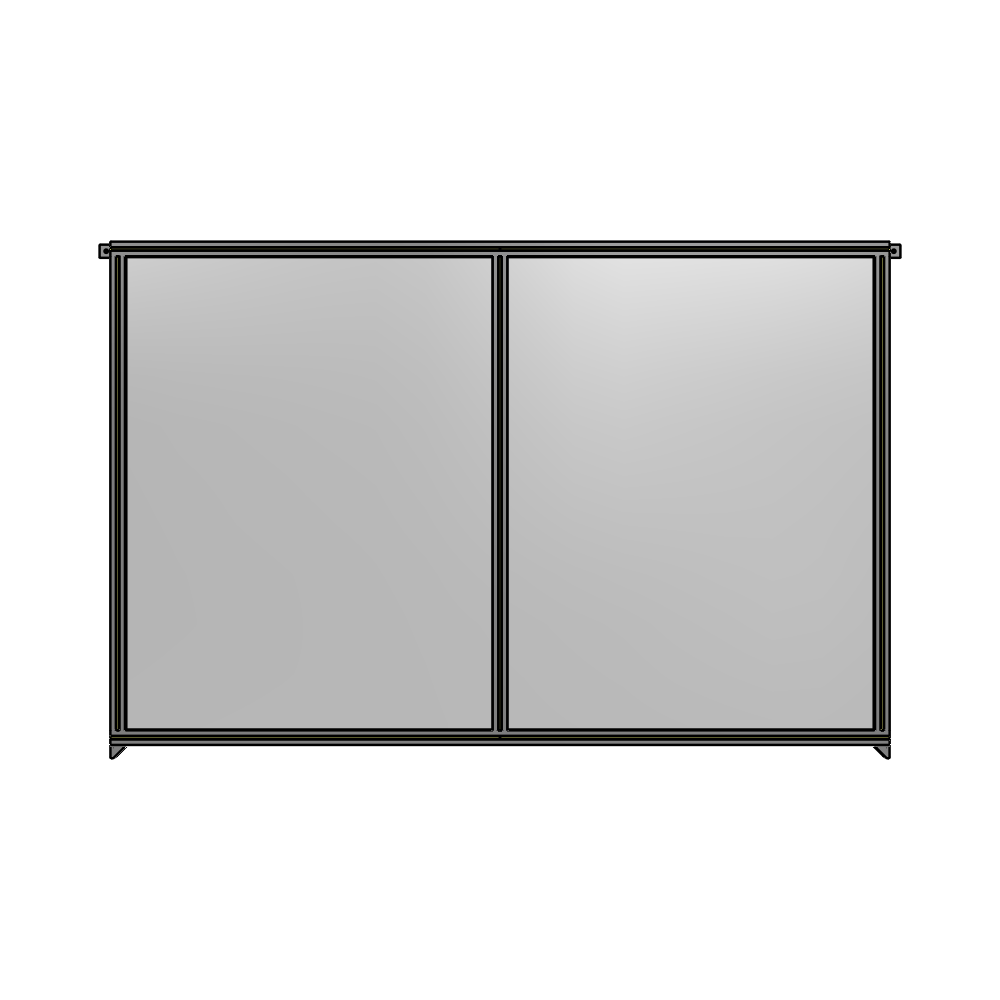 B4-1700-2400-0150-TYPZK DOUBLE PANEL-NO LEGS, TIE PLATE AND ANGLE CONNECTORS 1700MM X 2400MM  1/4" POLYCARBONATE, AS A KIT