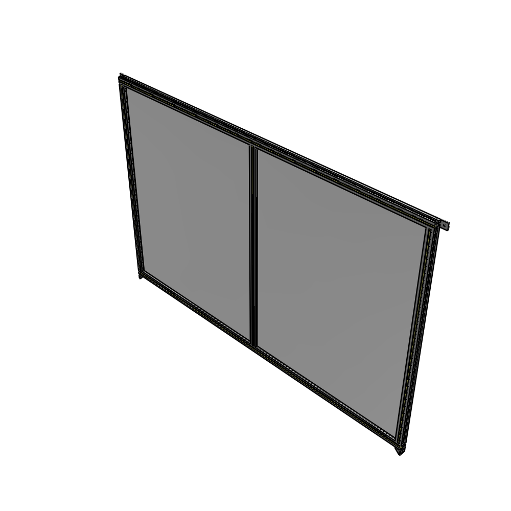 B4-1700-2400-0150-TYPZK DOUBLE PANEL-NO LEGS, TIE PLATE AND ANGLE CONNECTORS 1700MM X 2400MM  1/4" POLYCARBONATE, AS A KIT