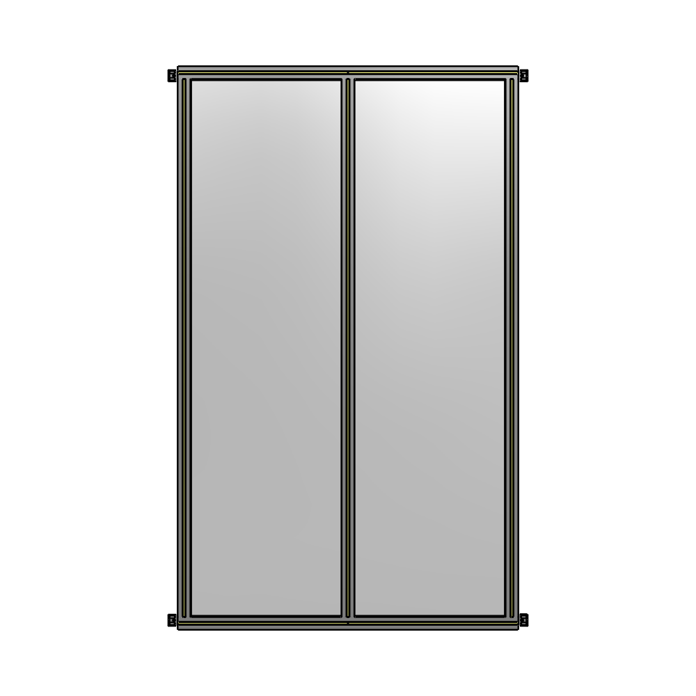 B4-2135-1200-0150-HYPZK DOUBLE PANEL-NO LEGS, HINGE CONNECTORS 2135MM X 1200MM 1/4" POLYCARBONATE, AS A KIT