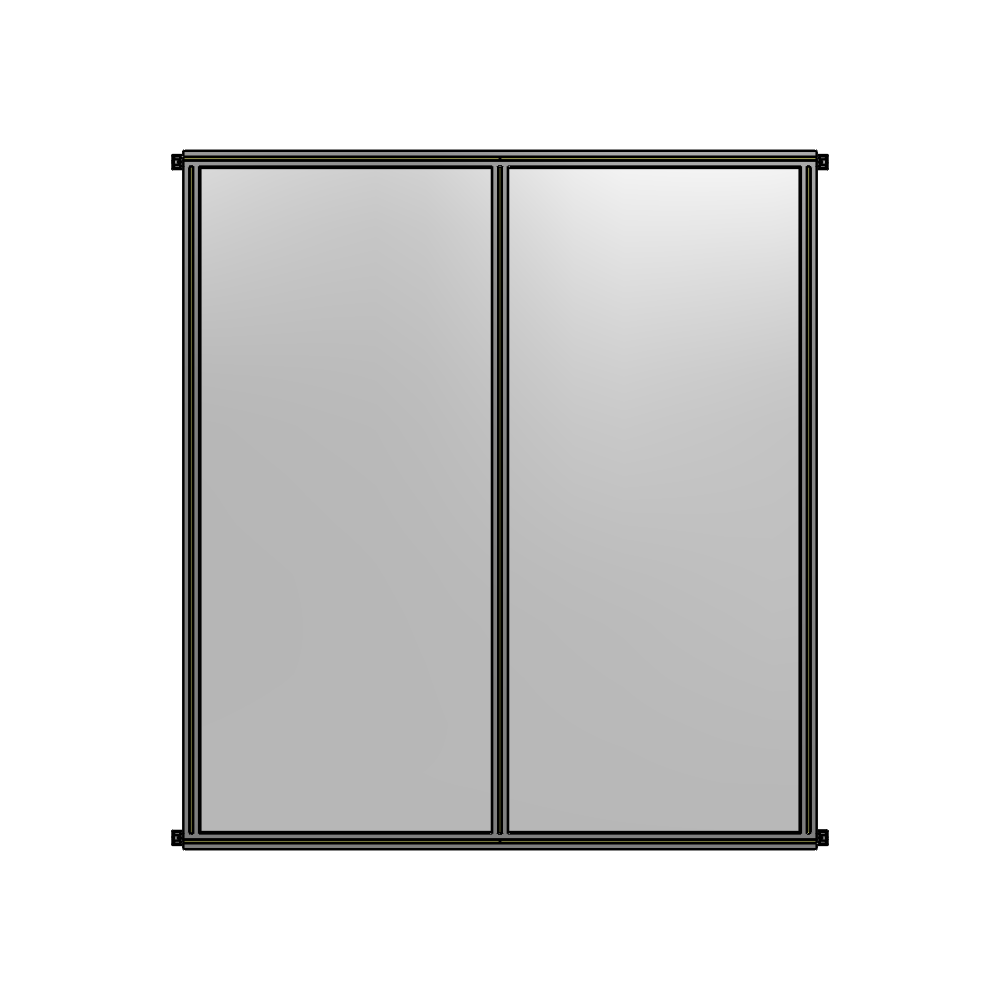 B4-2135-1800-0150-HYPZK DOUBLE PANEL-NO LEGS, HINGE CONNECTORS 2135MM X 1800MM 1/4" POLYCARBONATE, AS A KIT