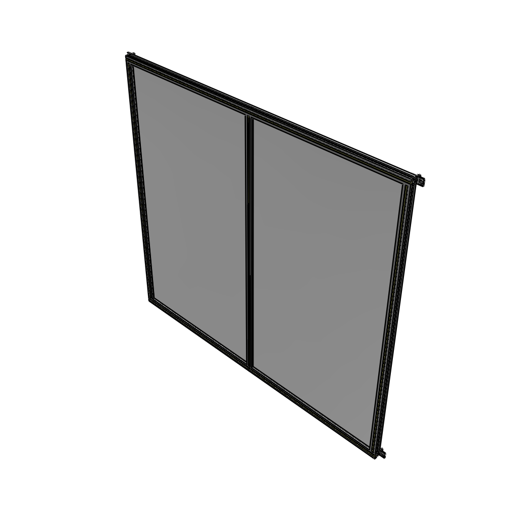 B4-2135-2200-0150-HYPZA DOUBLE PANEL-NO LEGS, HINGE CONNECTORS 2135MM X 2200MM 1/4" POLYCARBONATE, AS A KIT