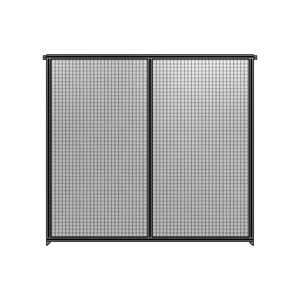 B4-2135-2200-0150-TYMZK DOUBLE PANEL-NO LEGS, TIE PLATE AND ANGLE CONNECTORS 2135MM X  2200MM  1" MESH, FULLY ASSEMBLED