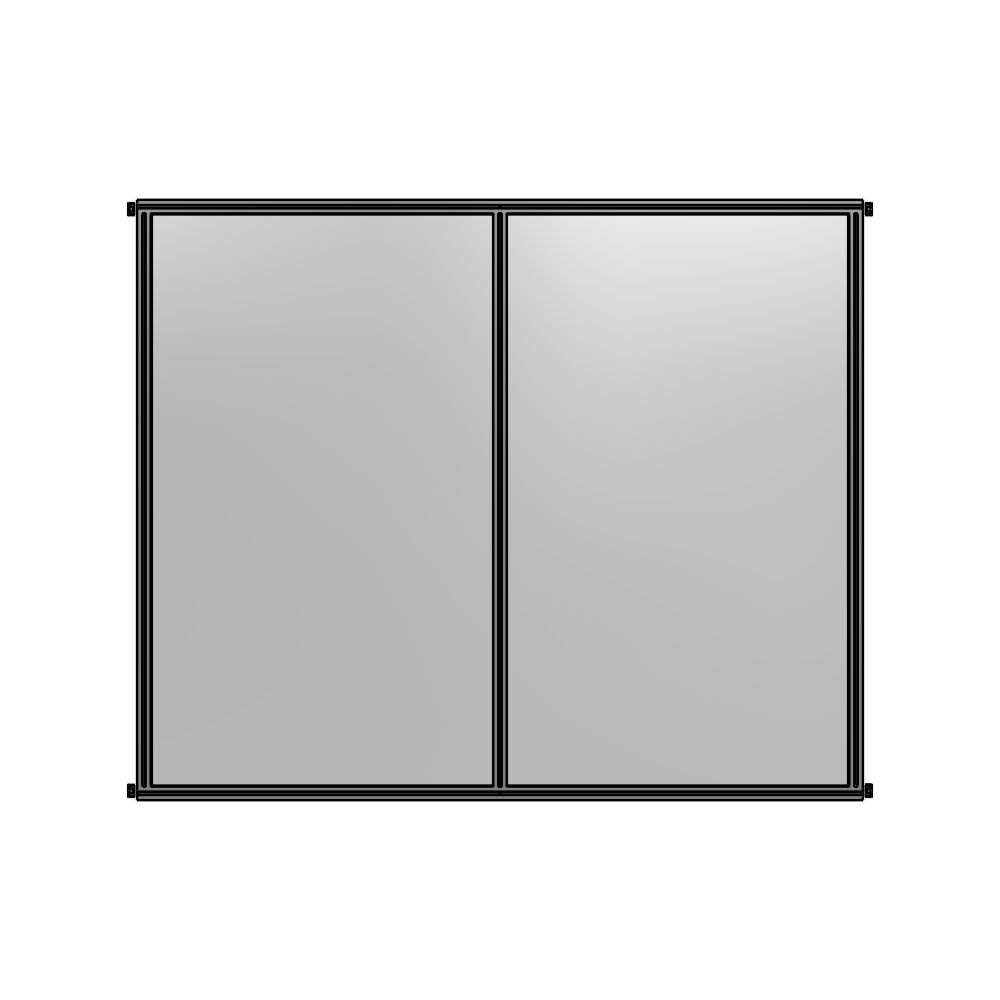 B4-2135-2400-0150-HYPZK DOUBLE PANEL-NO LEGS, HINGE CONNECTORS 2135MM X 2400MM  1/4" POLYCARBONATE, ASSEMBLED