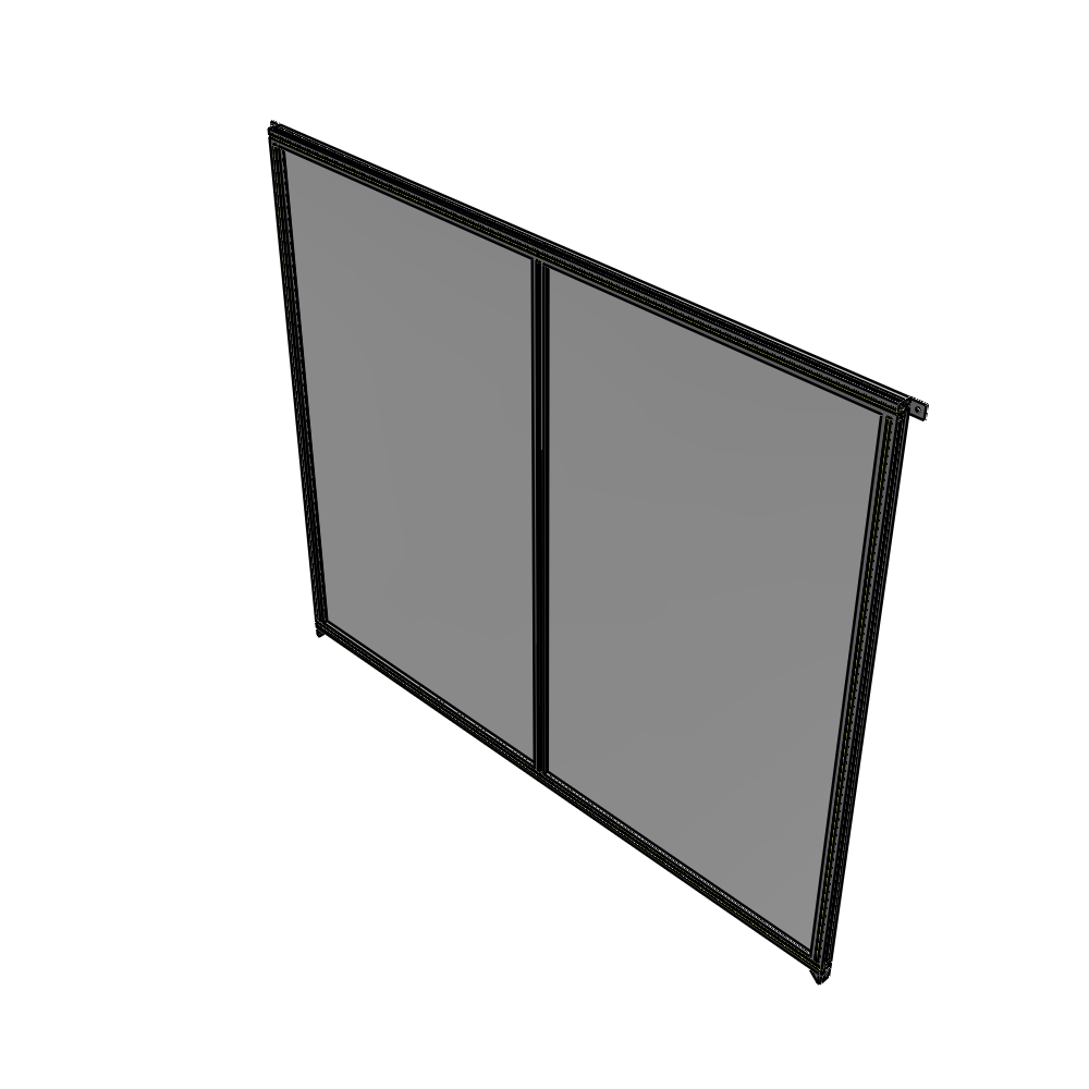 B4-2135-2400-0150-TYPZK DOUBLE PANEL-NO LEGS, TIE PLATE AND ANGLE CONNECTORS 2135MM X 2400MM  1/4" POLYCARBONATE, ASSEMBLED
