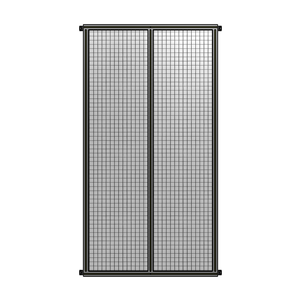 B4-2400-1200-0150-HYMZK DOUBLE PANEL-NO LEGS, HINGE CONNECTORS 2400MM X 1200MM 1" MESH, FULLY ASSEMBLED