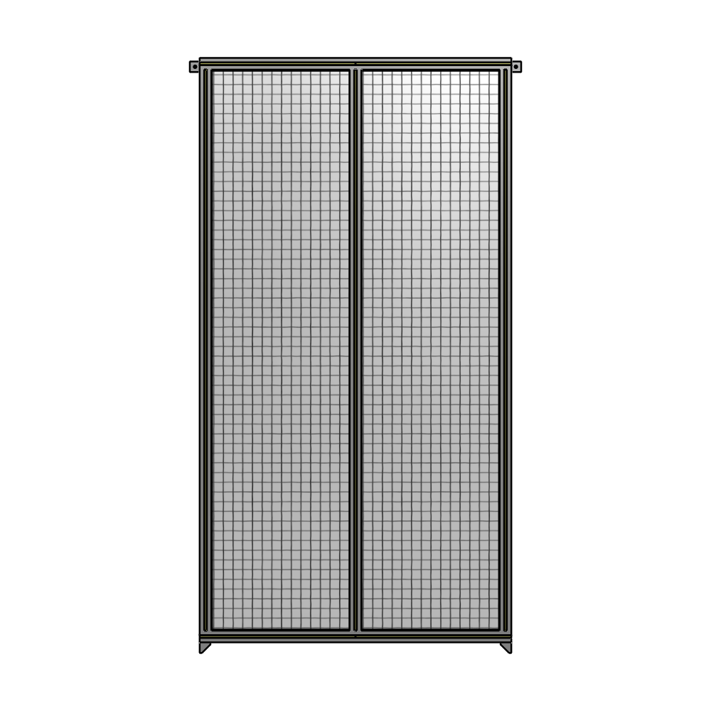 B4-2400-1200-0150-TYMZK DOUBLE PANEL-NO LEGS, TIE PLATE AND ANGLE CONNECTORS 2400MM X 1200MM 1" MESH, AS A KIT