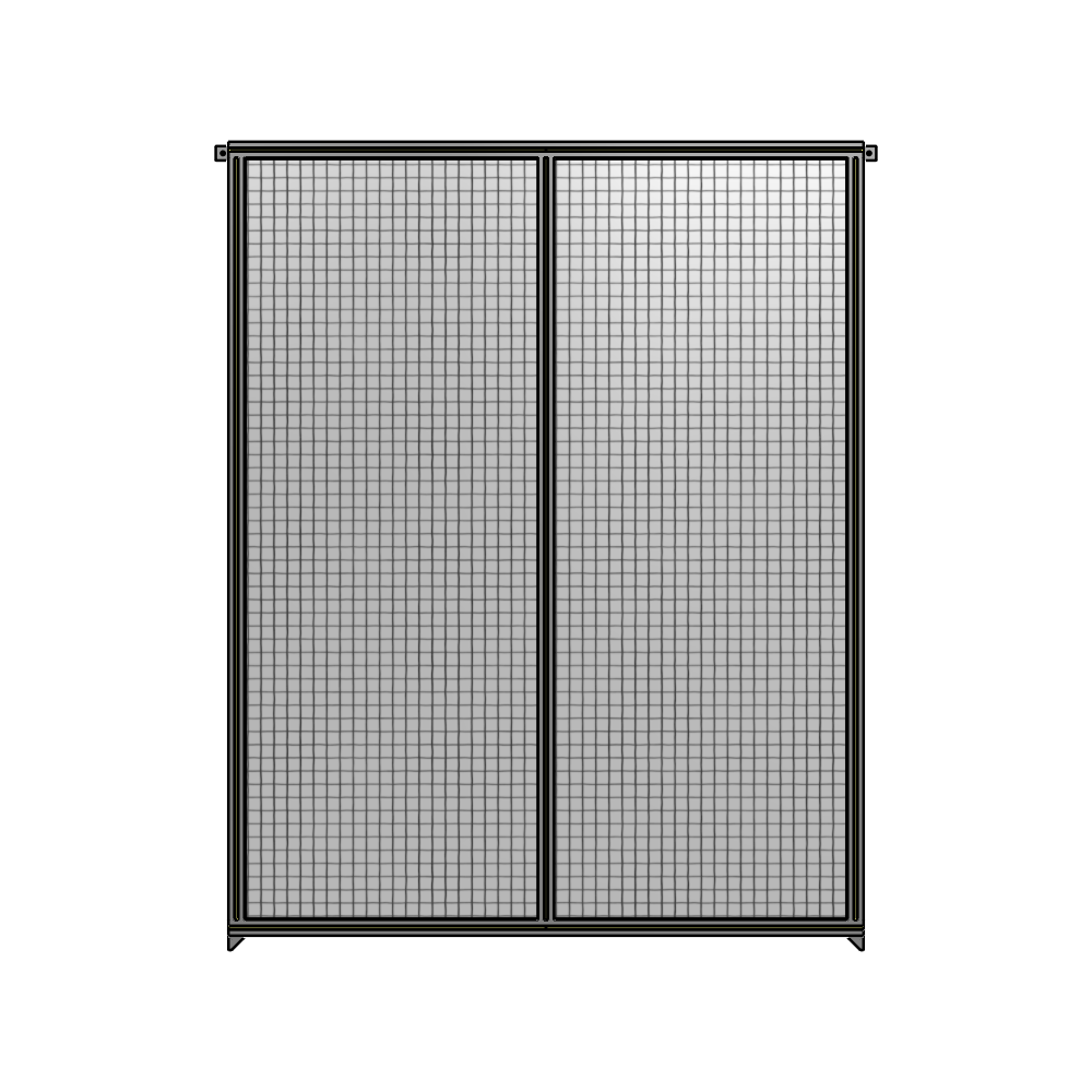 B4-2400-1800-0150-TYMZA DOUBLE PANEL-NO LEGS, TIE PLATE AND ANGLE CONNECTORS 2400MM X 1800MM 1" MESH, FULLY ASSEMBLED