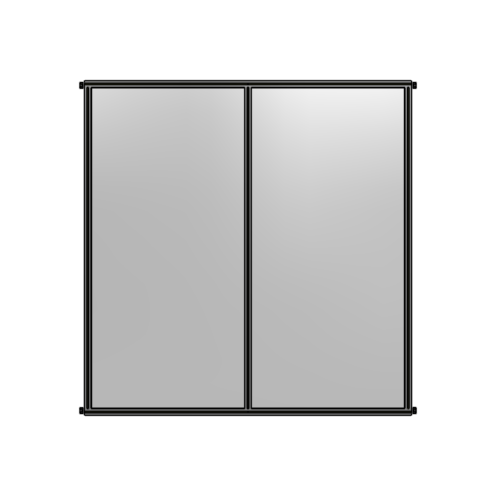 B4-2400-2200-0150-HYPZK DOUBLE PANEL-NO LEGS, HINGE CONNECTORS 2400MM X 2200MM  1/4" POLYCARBONATE, AS A KIT