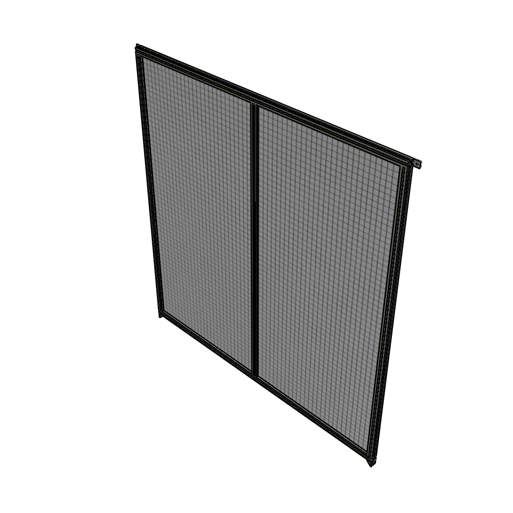 B4-2400-2200-0150-TYMZK DOUBLE PANEL-NO LEGS, TIE PLATE AND ANGLE CONNECTORS 2400MM X 2200MM 1" MESH, AS A KIT