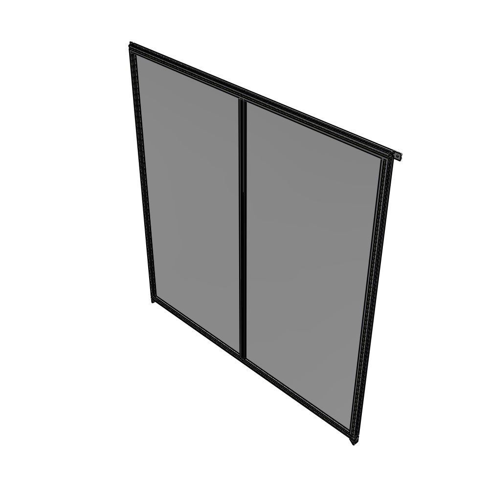 B4-2400-2200-0150-TYPZK DOUBLE PANEL-NO LEGS, TIE PLATE AND ANGLE CONNECTORS 2400MM X 2200MM 1/4" POLYCARBONATE, AS A KIT