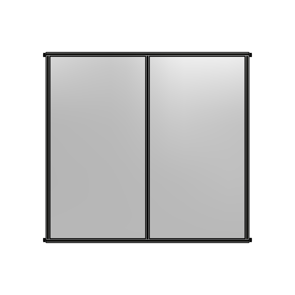 B4-2400-2400-0150-HYPZA DOUBLE PANEL-NO LEGS, HINGE CONNECTORS 2400MM X 2400MM 1/4" POLYCARBONATE, AS A KIT
