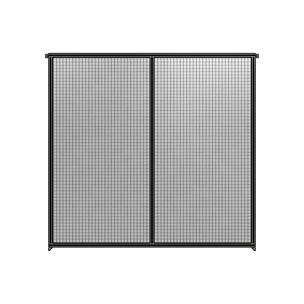 B4-2400-2400-0150-TYMZA DOUBLE PANEL-NO LEGS, TIE PLATE AND ANGLE CONNECTORS 2400MM X 2400MM 1" MESH, AS A KIT
