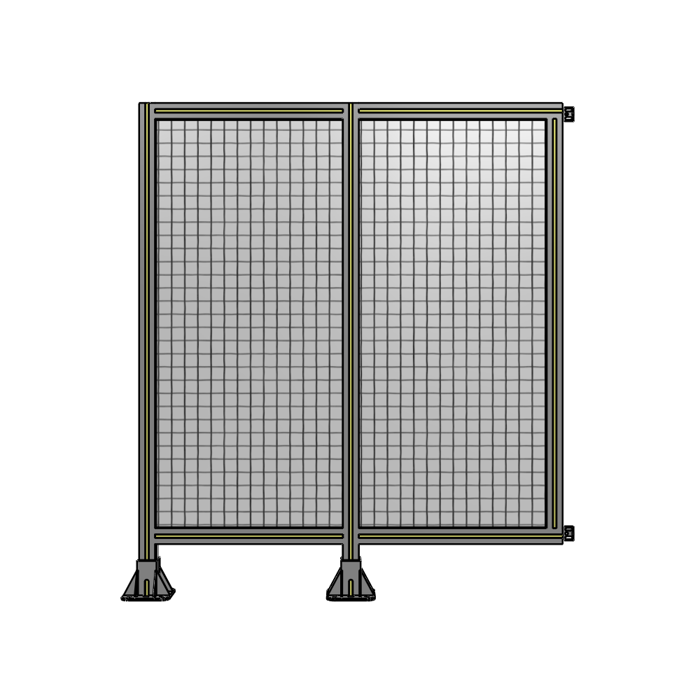 B5-1400-1200-0150-HYMFA DOUBLE PANEL-LEGS ON LEFT AND CENTER WITH HINGES 1400MM X 1200MM  1" MESH, AS A KIT