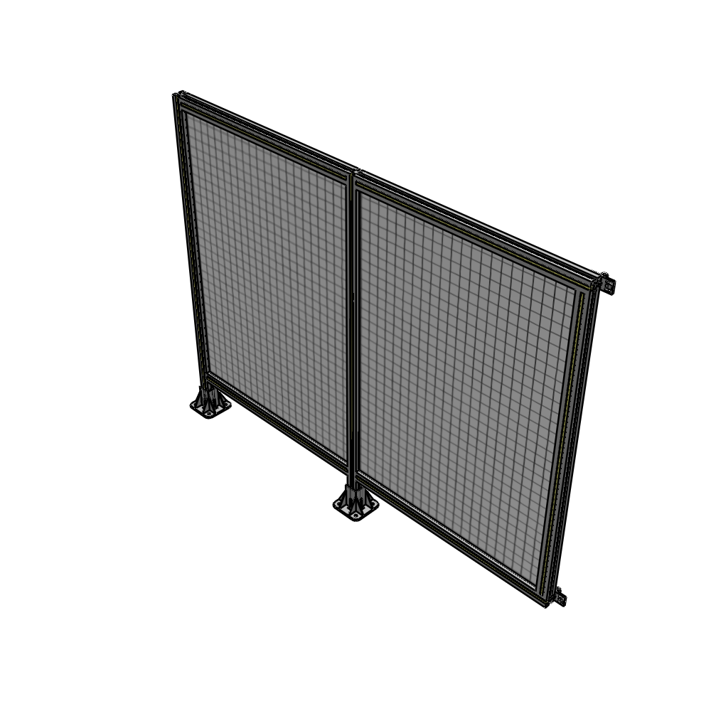 B5-1400-1800-0150-HYMFA DOUBLE PANEL-LEGS ON LEFT AND CENTER WITH HINGES 1400MM X 1800MM  1" MESH, AS A KIT