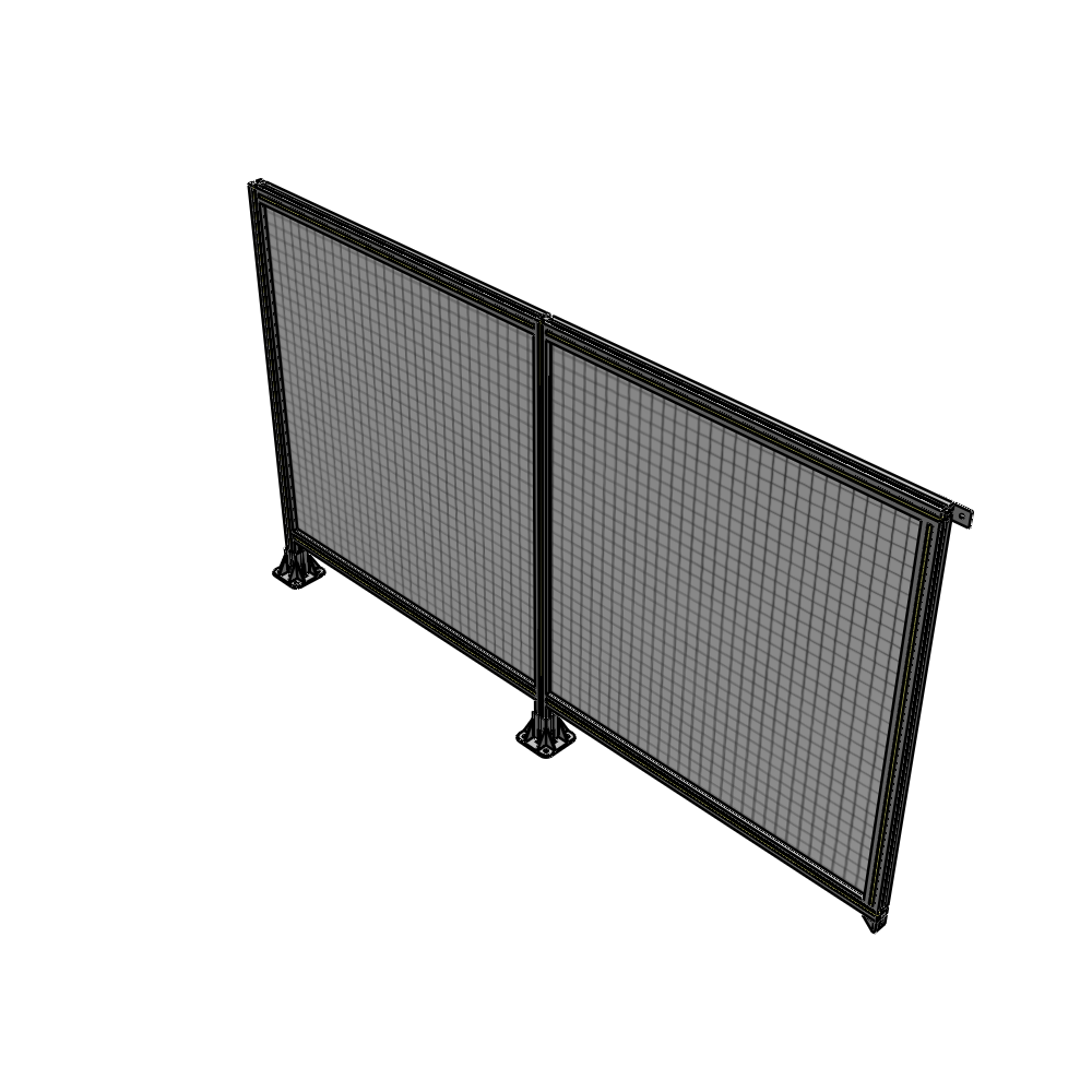 B5-1400-2400-0150-TYMFA DOUBLE PANEL-LEGS ON LEFT AND CENTER, TIE PLATE ON RIGHT 1400MM X 2400MM 1" MESH, FULLY ASSEMBLED