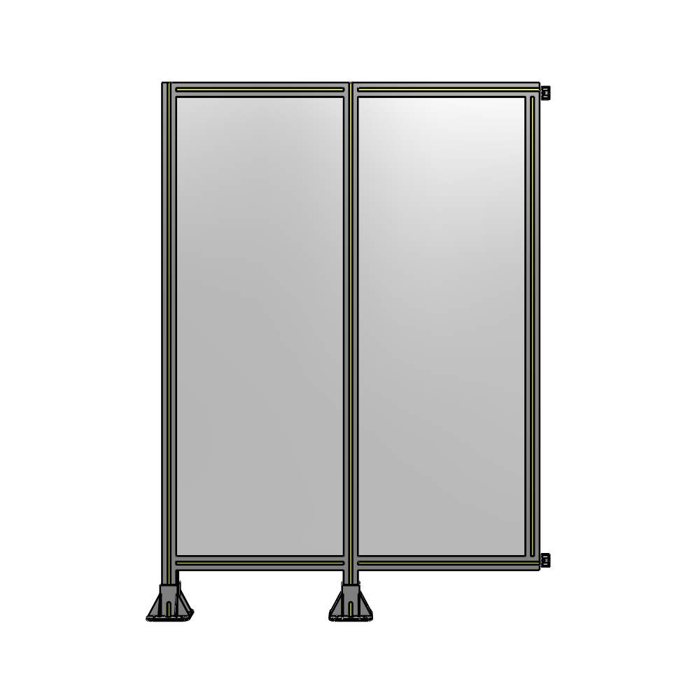 B5-1700-1200-0150-HYPFK DOUBLE PANEL-LEGS ON LEFT AND CENTER WITH HINGES 1700MM X 1200MM  1/4" POLYCARBONATE, AS A KIT