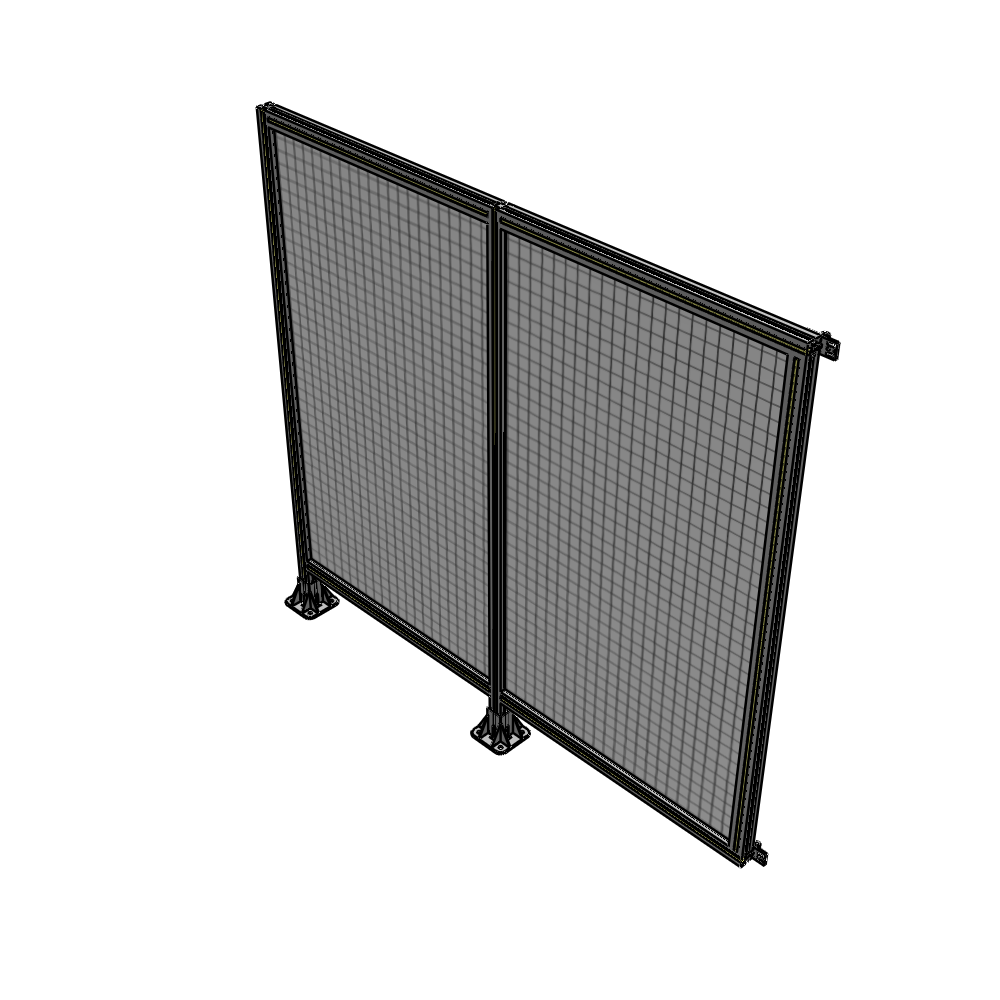 B5-1700-1800-0150-HYMFA DOUBLE PANEL-LEGS ON LEFT AND CENTER WITH HINGES 1700MM X 1800MM  1" MESH, FULLY ASSEMBLED