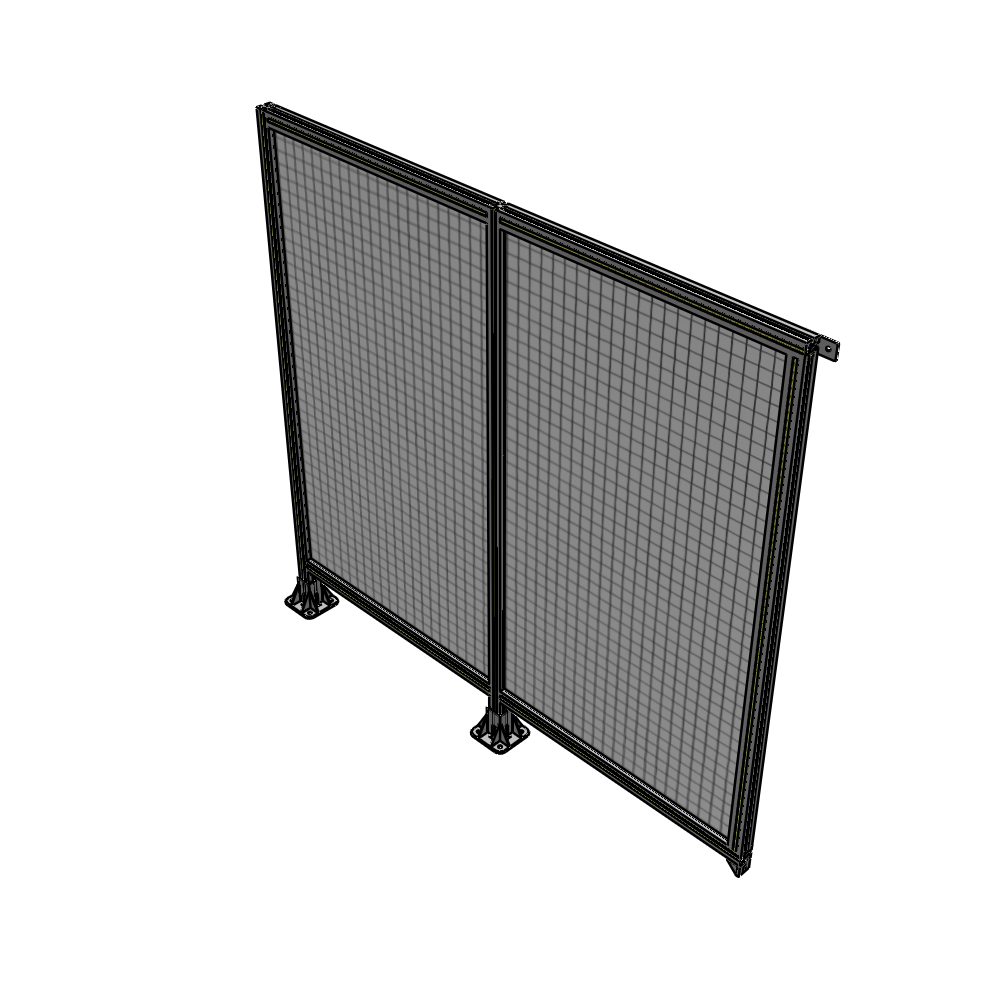 B5-1700-1800-0150-TYMFA DOUBLE PANEL-LEGS ON LEFT AND CENTER, TIE PLATE ON RIGHT 1700MM X 1800MM  1" MESH, FULLY ASSEMBLED