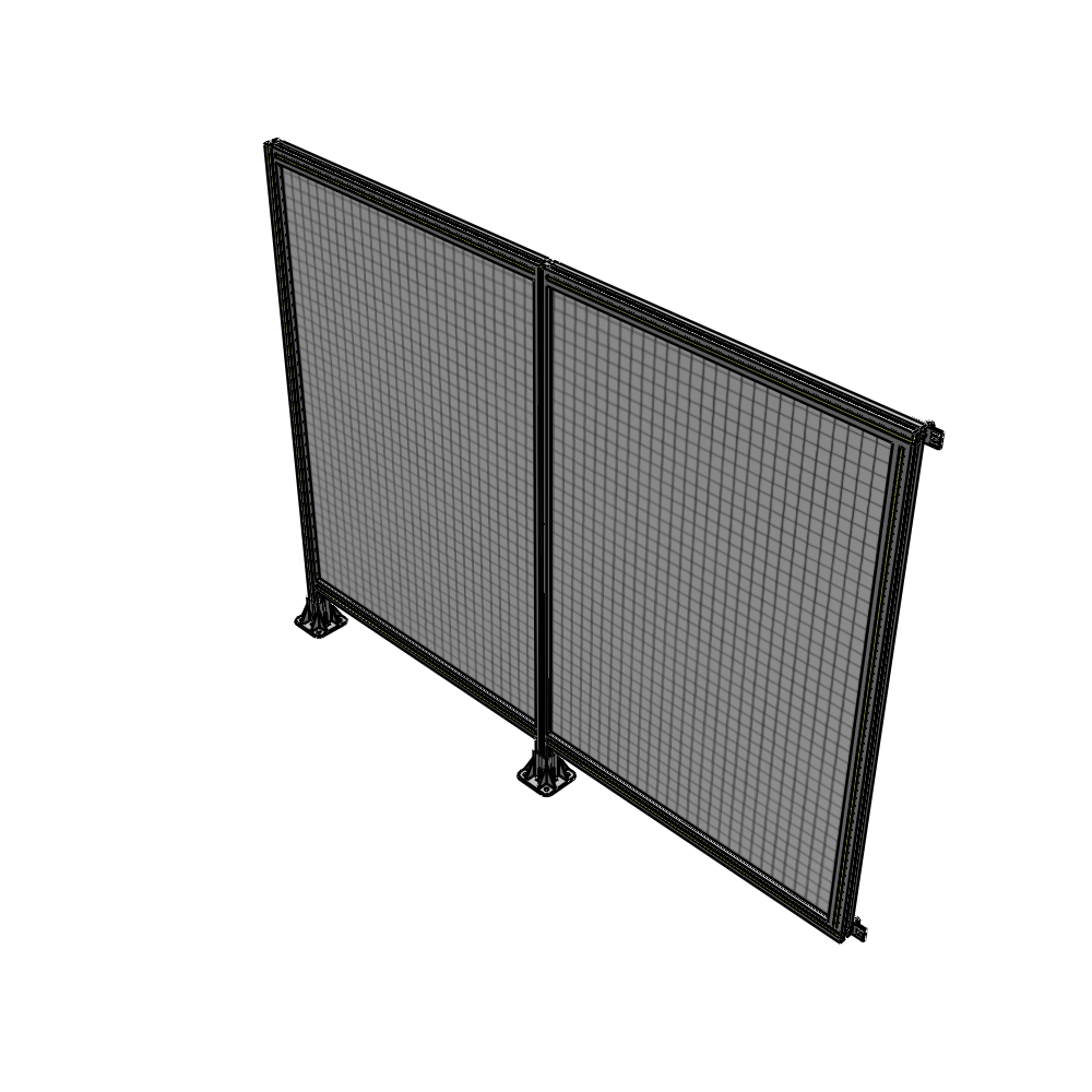 B5-1700-2200-0150-HYMFA DOUBLE PANEL-LEGS ON LEFT AND CENTER WITH HINGES 1700MM X 2200MM  1" MESH, FULLY ASSEMBLED