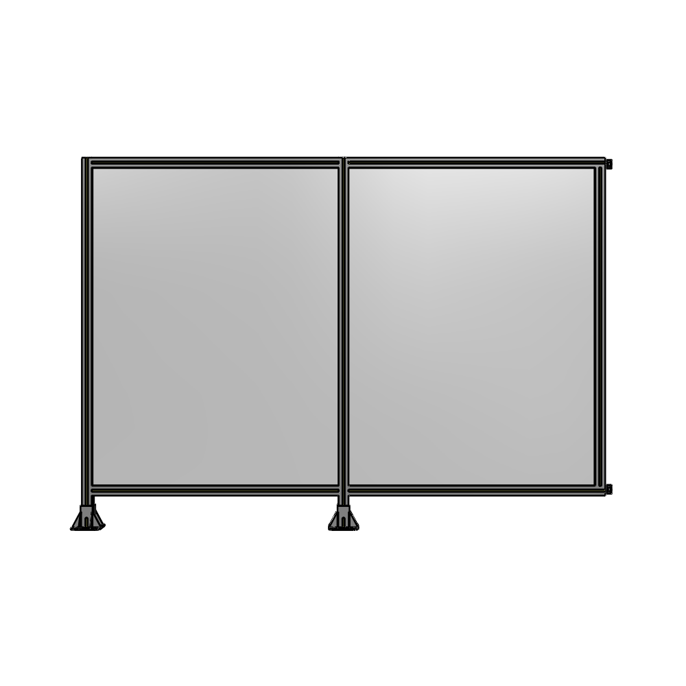 B5-1700-2400-0150-HYPFK DOUBLE PANEL-LEGS ON LEFT AND CENTER WITH HINGES 1700MM X 2400MM  1/4" POLYCARBONATE, AS A KIT