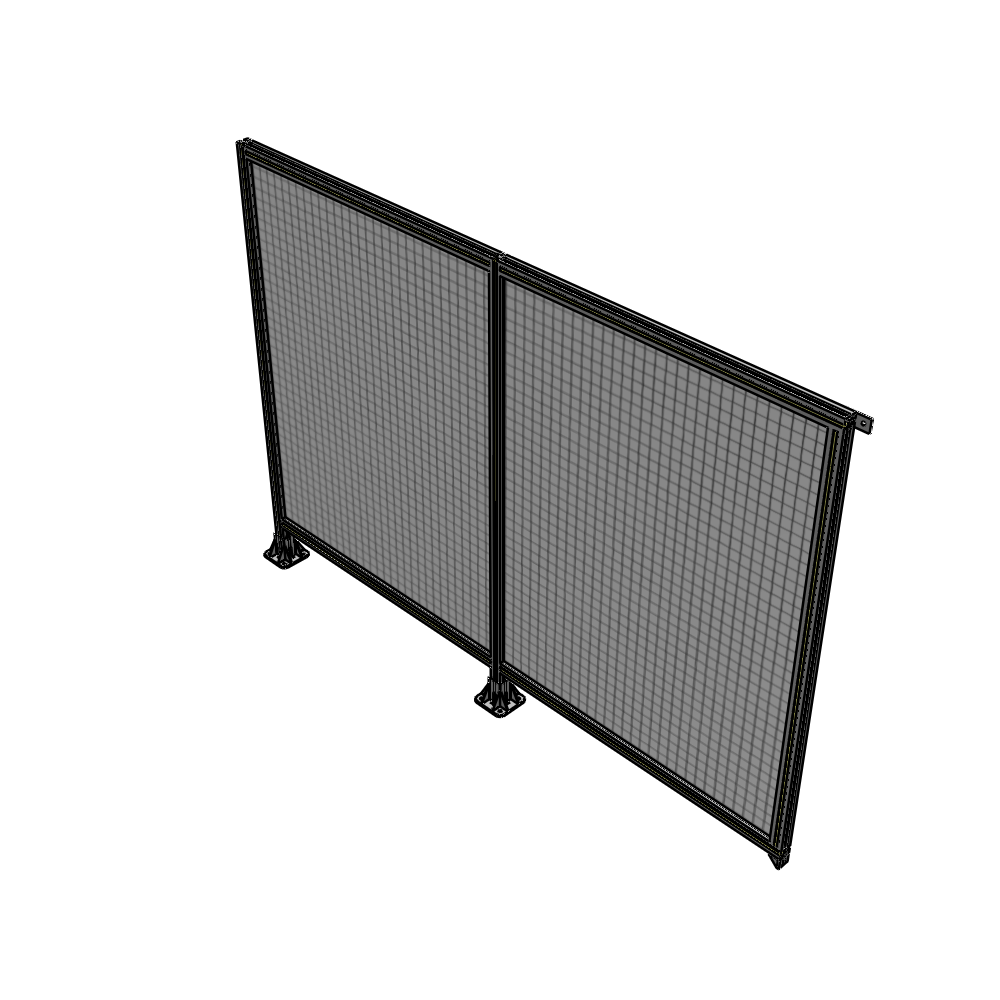 B5-1700-2400-0150-TYMFA DOUBLE PANEL-LEGS ON LEFT AND CENTER, TIE PLATE ON RIGHT 1700MM X 2400MM  1" MESH, FULLY ASSEMBLED