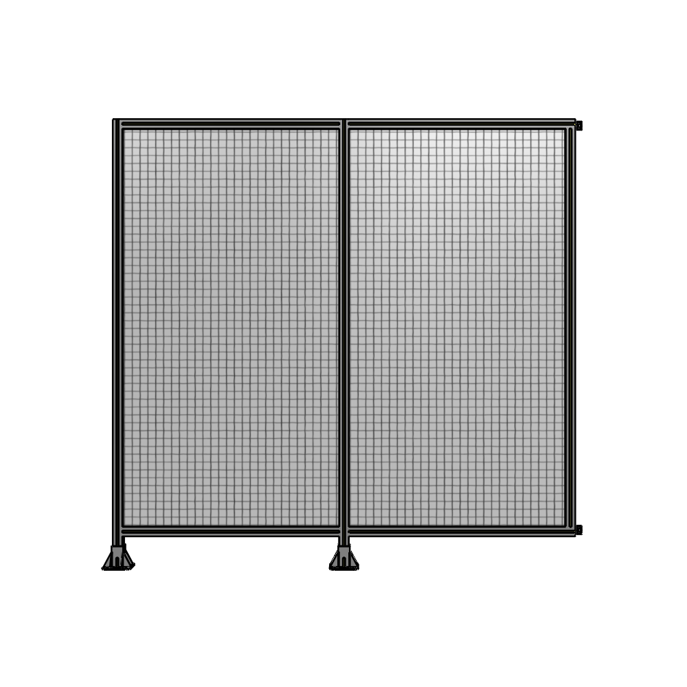 B5-2135-2200-0150-HYMFK DOUBLE PANEL-LEGS ON LEFT AND CENTER WITH HINGES 2135MM X  2200MM  1" MESH, AS A KIT