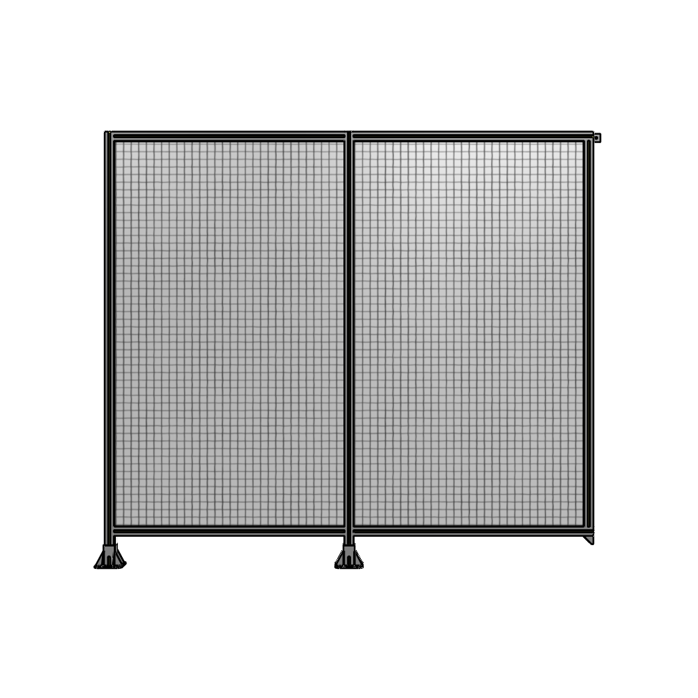 B5-2135-2400-0150-TYMFA DOUBLE PANEL-LEGS ON LEFT AND CENTER, TIE PLATE ON RIGHT 2135MM X 2400MM  1" MESH, FULLY ASSEMBLED