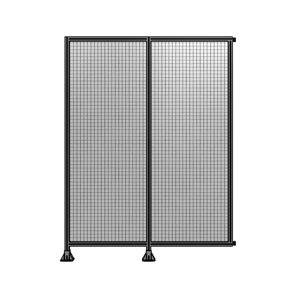 B5-2400-1800-0150-HYMFK DOUBLE PANEL-LEGS ON LEFT AND CENTER WITH HINGES 2400MM X 1800MM  1" MESH, AS A KIT