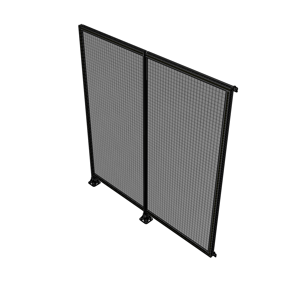B5-2400-2200-0150-HYMFK DOUBLE PANEL-LEGS ON LEFT AND CENTER WITH HINGES 2400MM X 2200MM  1" MESH, AS A KIT
