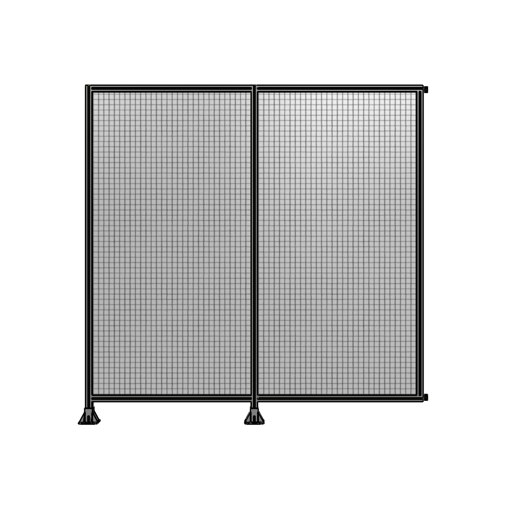 B5-2400-2400-0150-HYMFK DOUBLE PANEL-LEGS ON LEFT AND CENTER WITH HINGES 2400MM X 2400MM  1" MESH, AS A KIT
