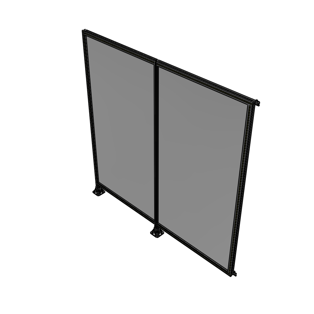B5-2400-2400-0150-HYPFK DOUBLE PANEL-LEGS ON LEFT AND CENTER WITH HINGES 2400MM X 2400MM  1/4" POLYCARBONATE, AS A KIT