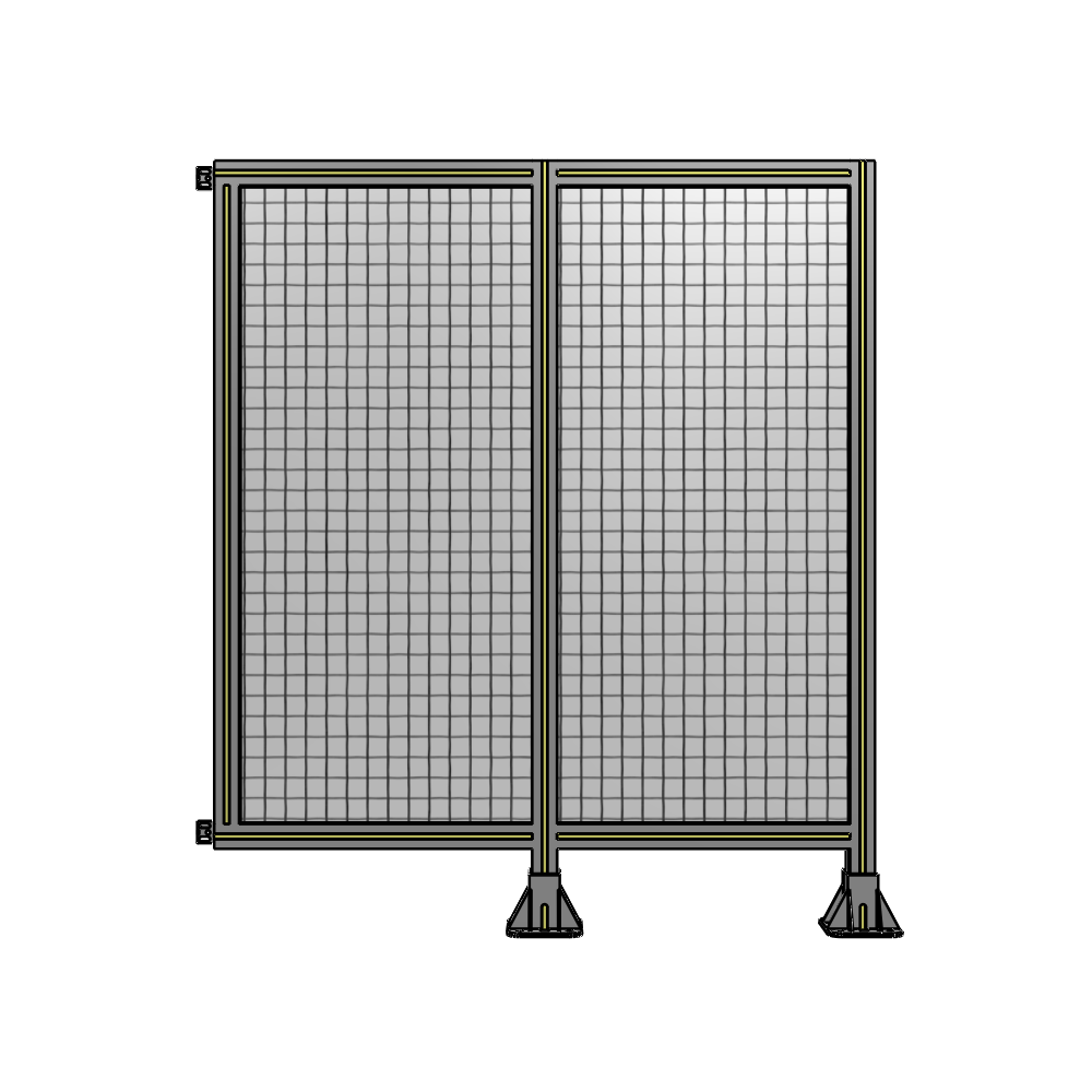 B6-1400-1200-0150-HYMFA DOUBLE PANEL-LEGS ON RIGHT AND CENTER WITH HINGES 1400MM X 1200MM 1" MESH, AS A KIT
