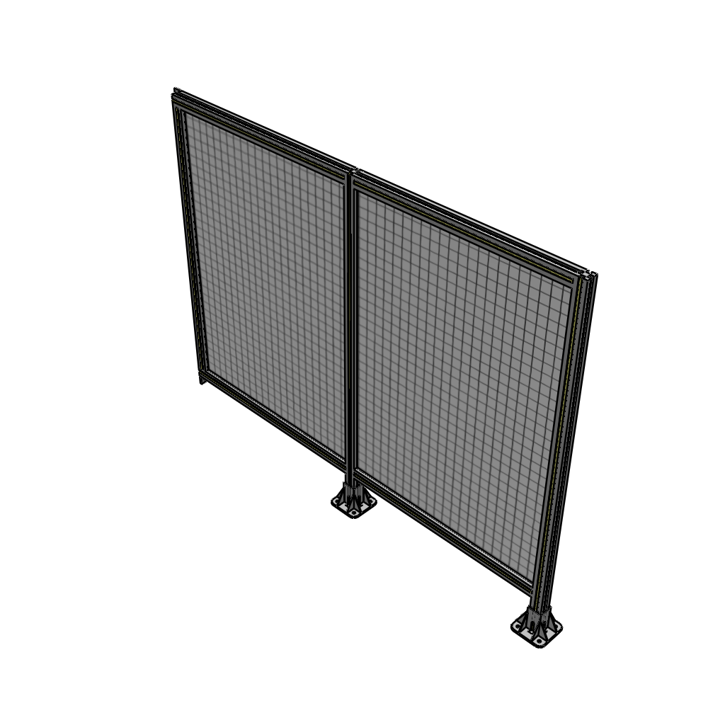 B6-1400-1800-0150-TYMFK DOUBLE PANEL-LEGS ON RIGHT AND CENTER, TIE PLATE ON LEFT 1400MM X 1800MM  1" MESH, FULLY ASSEMBLED