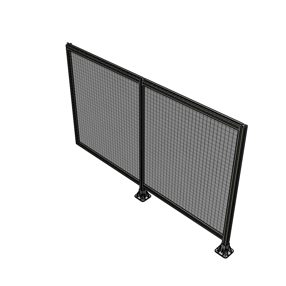 B6-1400-2200-0150-HYMFK DOUBLE PANEL-LEGS ON RIGHT AND CENTER WITH HINGES 1400MM X 2200MM  1" MESH, AS A KIT
