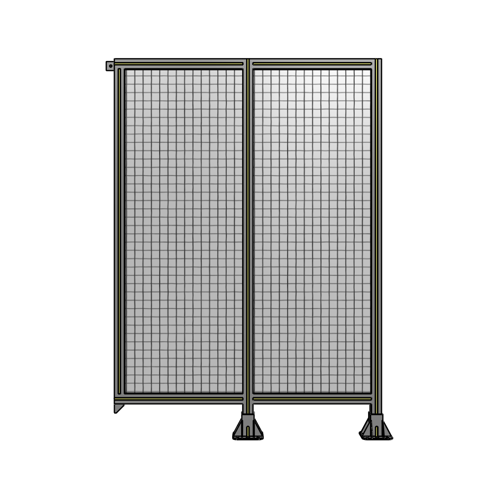 B6-1700-1200-0150-TYMFA DOUBLE PANEL-LEGS ON RIGHT AND CENTER, TIE PLATE ON LEFT 1700MM X 1200MM 1" MESH, FULLY ASSEMBLED